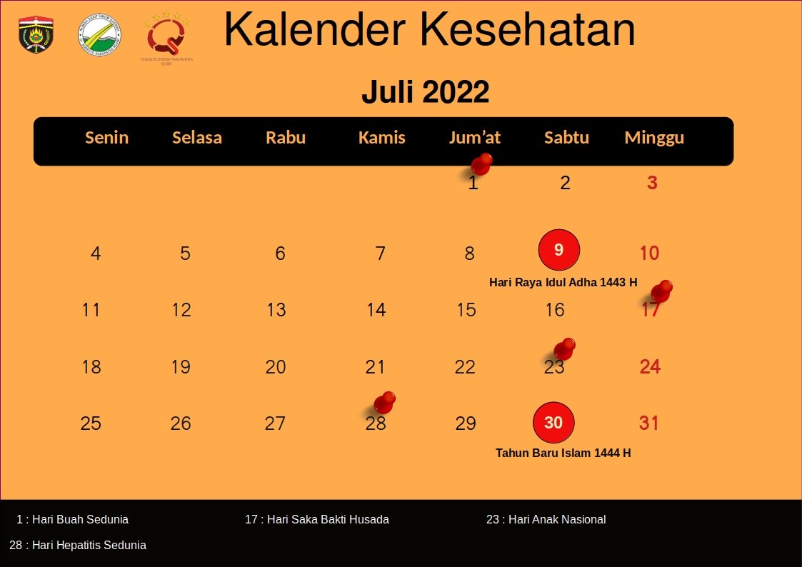 Kalender Kesehatan Bulan Juli 2022
