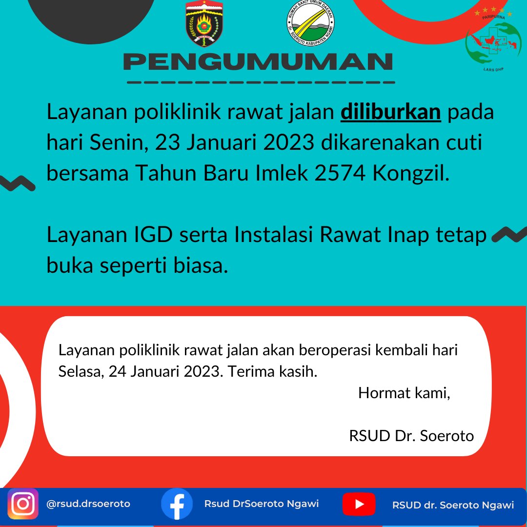 Pengumuman Cuti Bersama Tahun Baru Imlek 2574 Kongzil