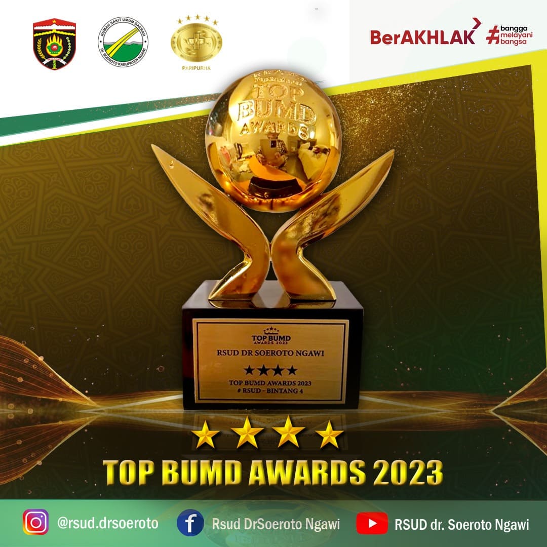 Penghargaan TOP BUMD Awards 2023 RSUD Dr. Soeroto Ngawi