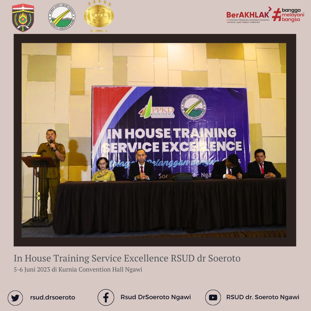 Program In-House Training Service Excellence Pegawai RSUD Dr. Soeroto