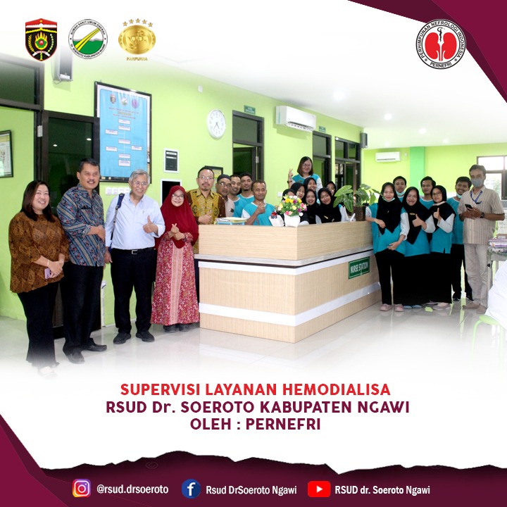 Supervisi Layanan Hemodialisa RSUD Dr. Soeroto Oleh PERNEFRI Wilayah Jawa Timur