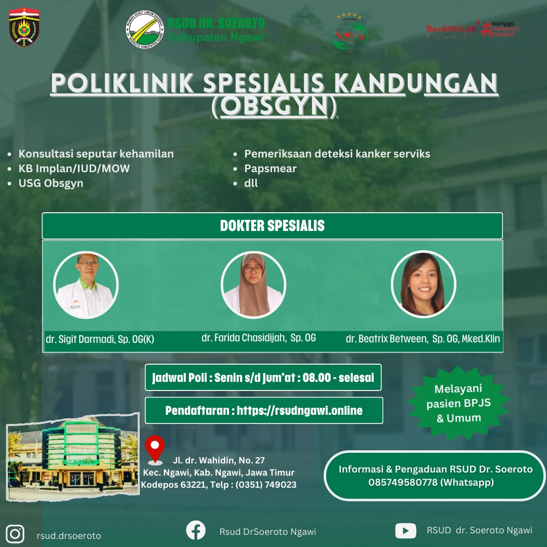 Promosi Singkat Tentang Poli Spesialis Kandungan (Obsgyn) RSUD Dr. Soeroto