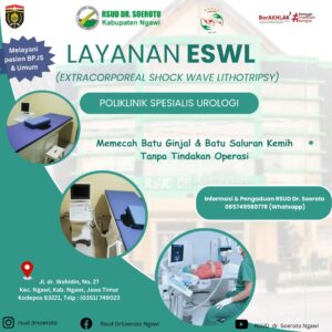 Layanan ESWL Untuk Menghancurkan Batu Ginjal Di Poliklinik Spesialis Urologi
