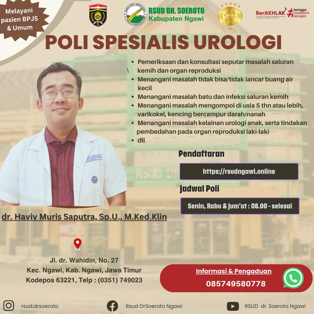 Promosi Singkat Tentang Poli Spesialis Urologi RSUD Dr. Soeroto