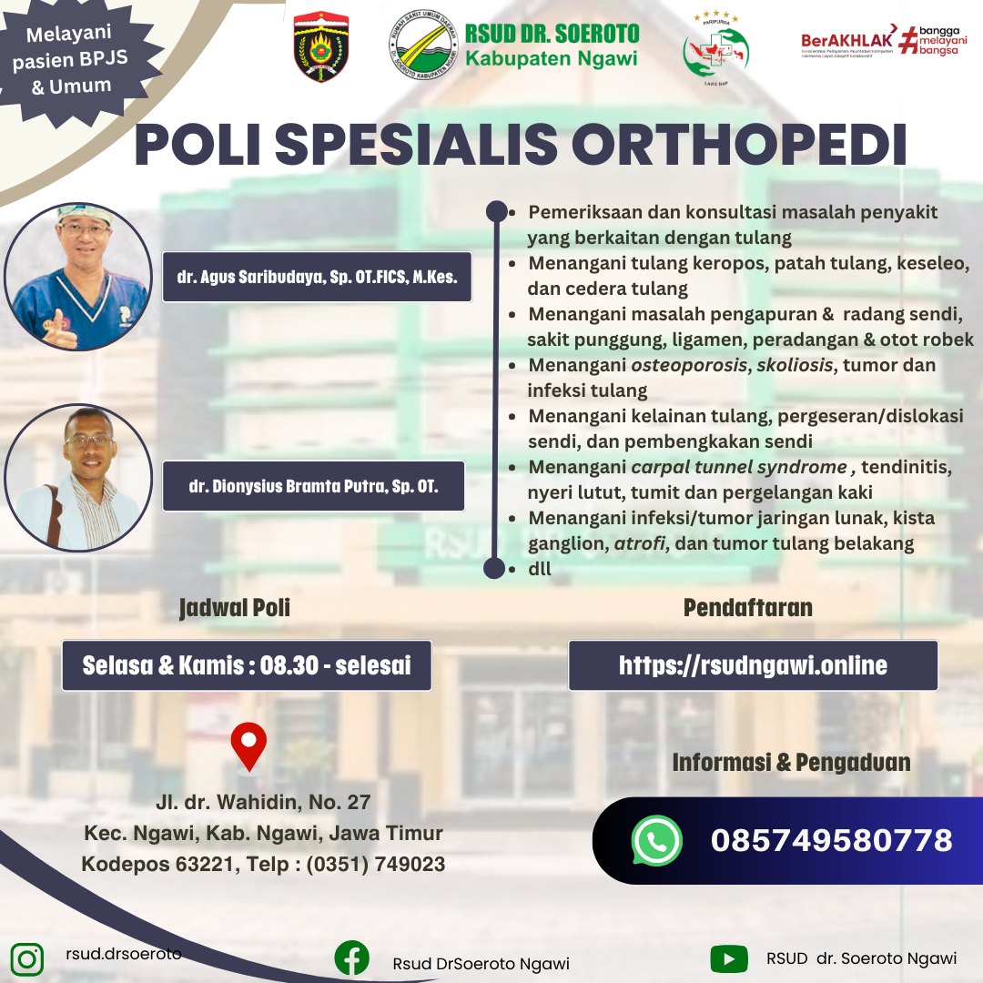 Promosi Singkat Tentang Poli Spesialis Orthopedi RSUD Dr. Soeroto