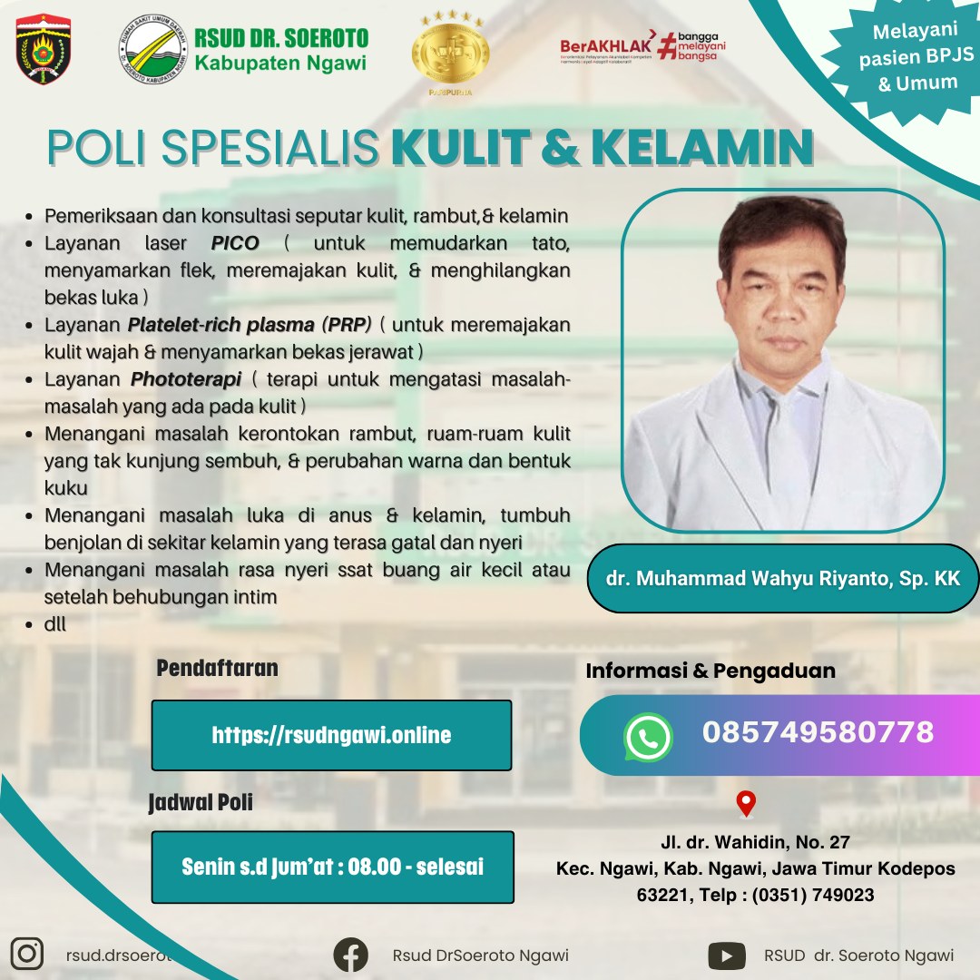 Promosi Singkat Tentang Poli Spesialis Kulit Dan Kelamin RSUD Dr. Soeroto