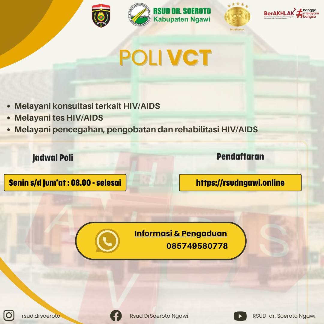 Promosi Singkat Tentang Poli VCT RSUD Dr. Soeroto