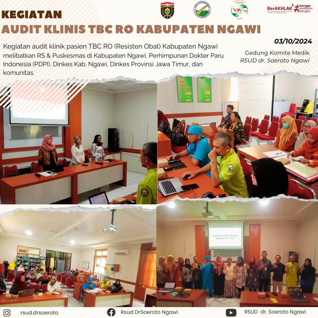 Kegiatan Audit Klinis TBC RO (Tuberculosis Resisten Obat) Kabupaten Ngawi Tahun 2024