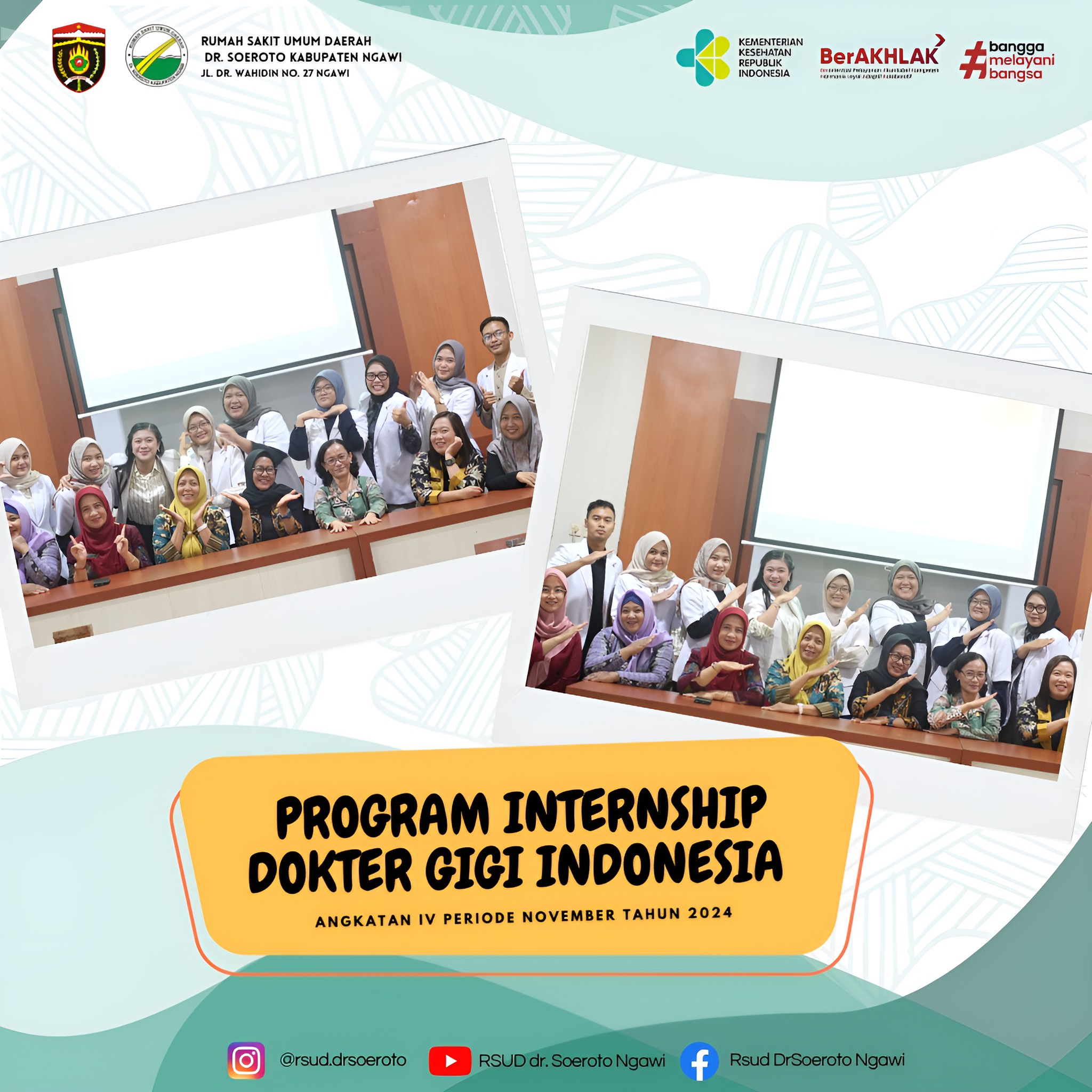Kegiatan Penerimaan Dokter Gigi Internship RSUD dr. Soeroto Ngawi Tahun 2024