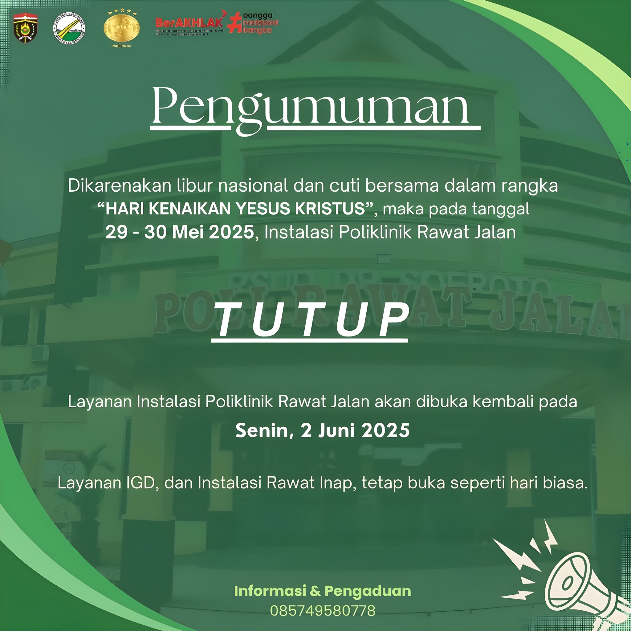 Pengumuman Cuti Bersama Dan Hari Libur Nasinal Dalam Rangka Hari Kenaikan Yesus Kristus Tahun 2025 