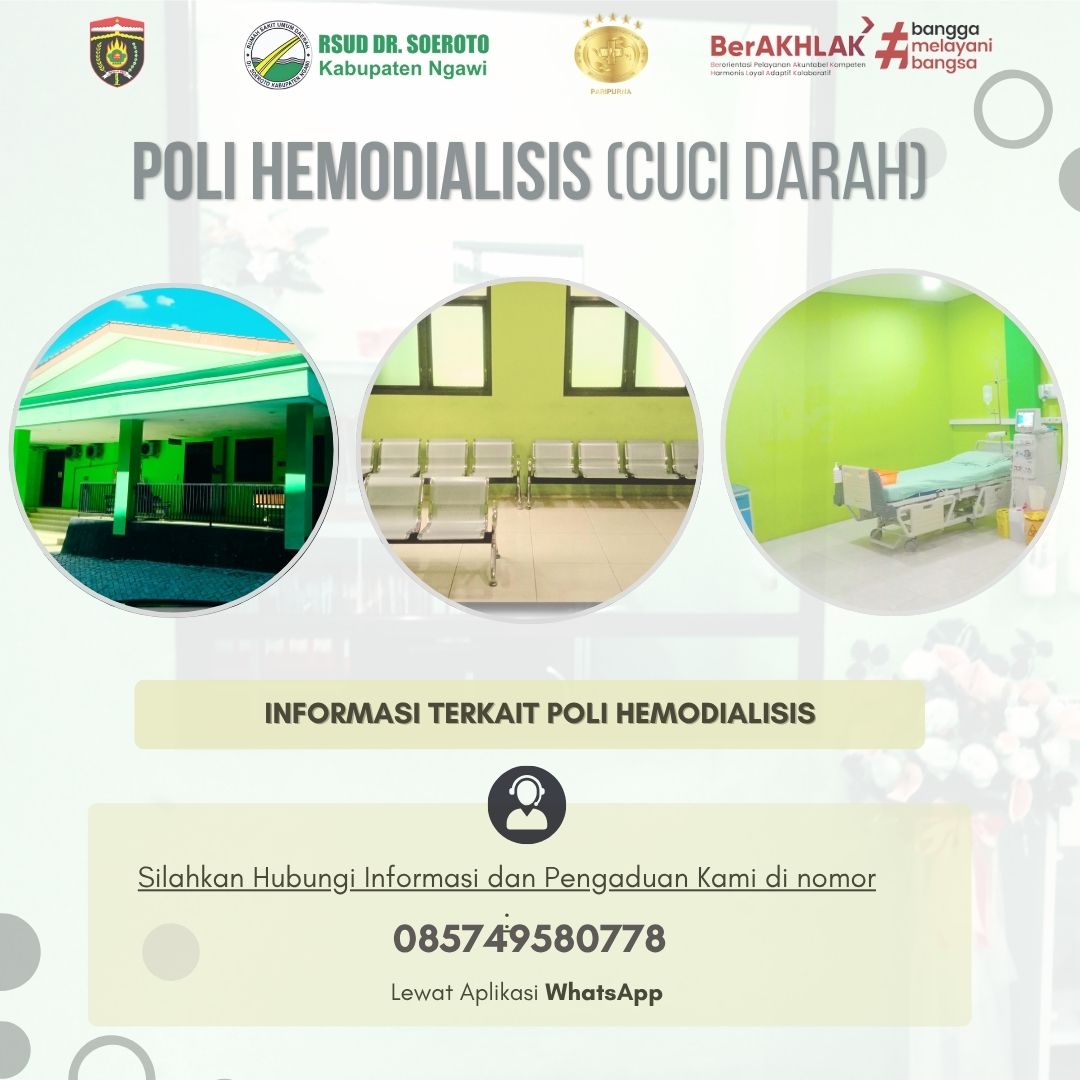 Promosi Poli Hemodialisis (Cuci Darah) RSUD dr. Soeroto Ngawi