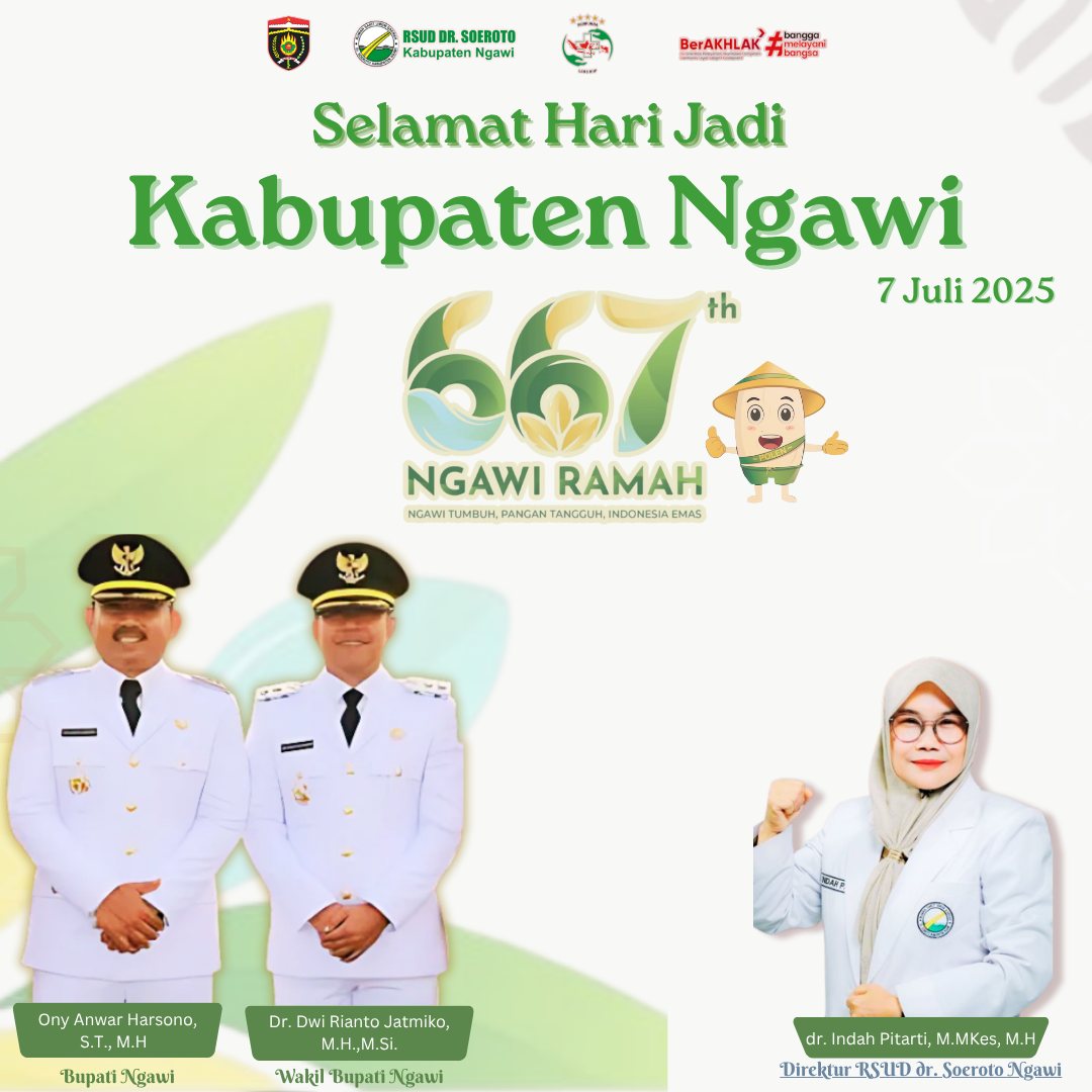 Selamat Hari Jadi Kabupaten Ngawi Ke-667 Tahun 1 Juli 2025